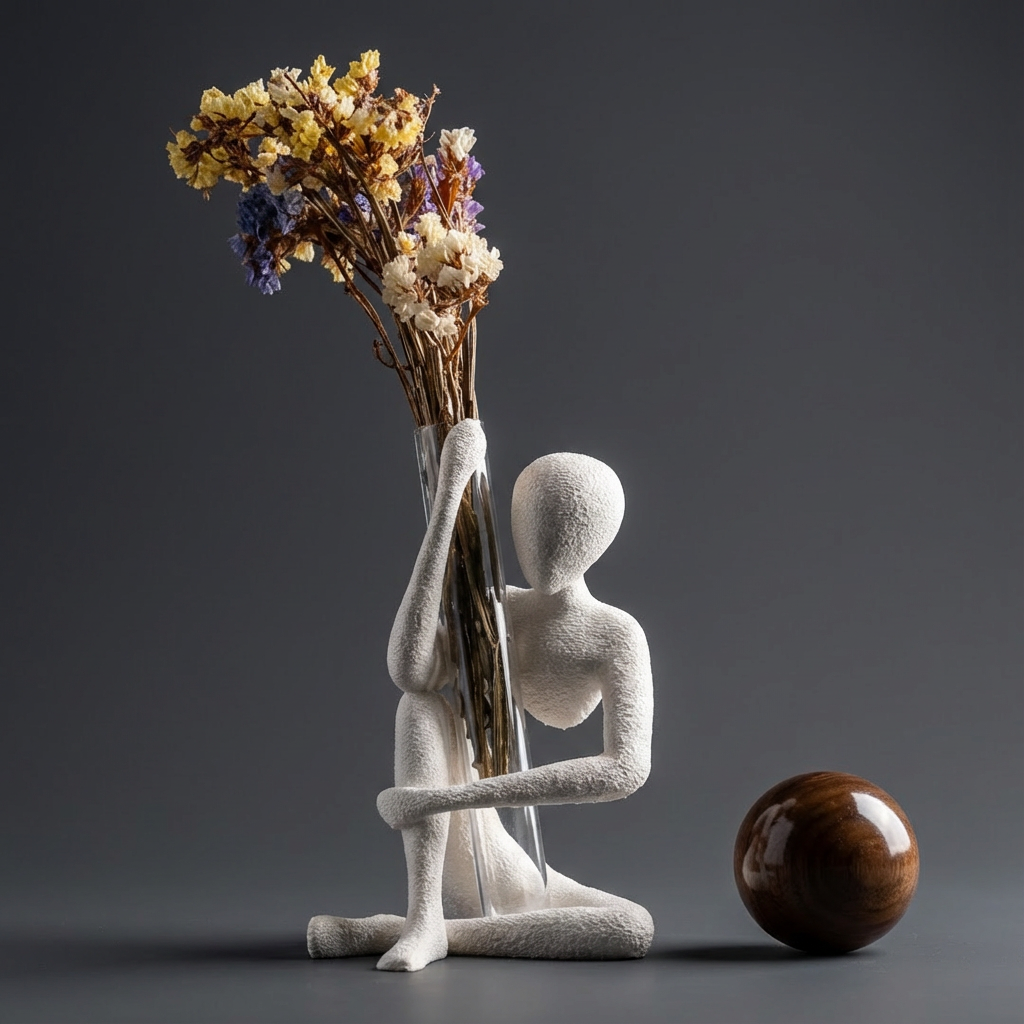 NObody "Bloom" – Minimalist Figure Vase & Propagation Station
