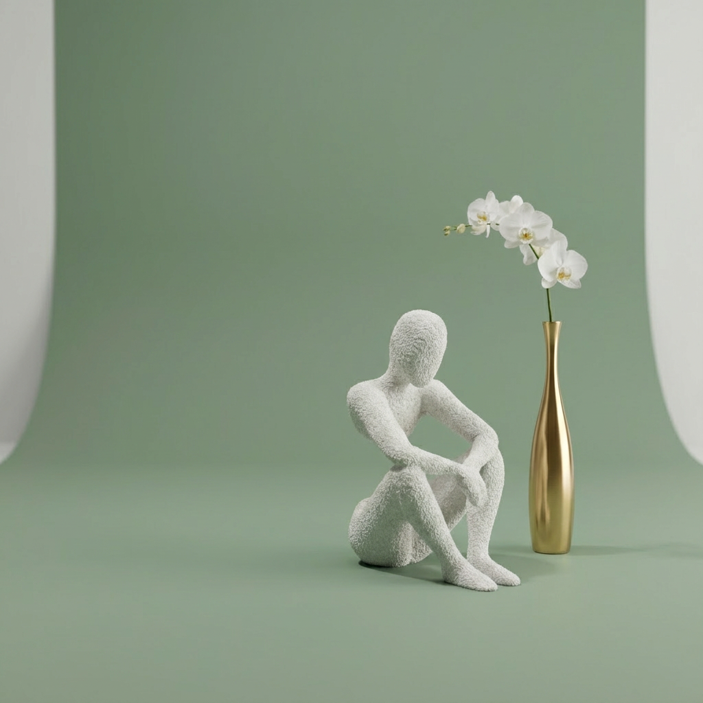NObody Series – Reflection Sculpture | Minimalist Seated Figure Décor