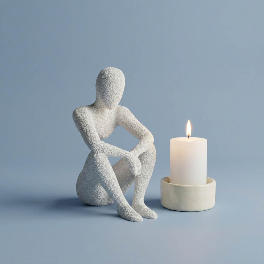 NObody Series – Reflection Sculpture | Minimalist Seated Figure Décor