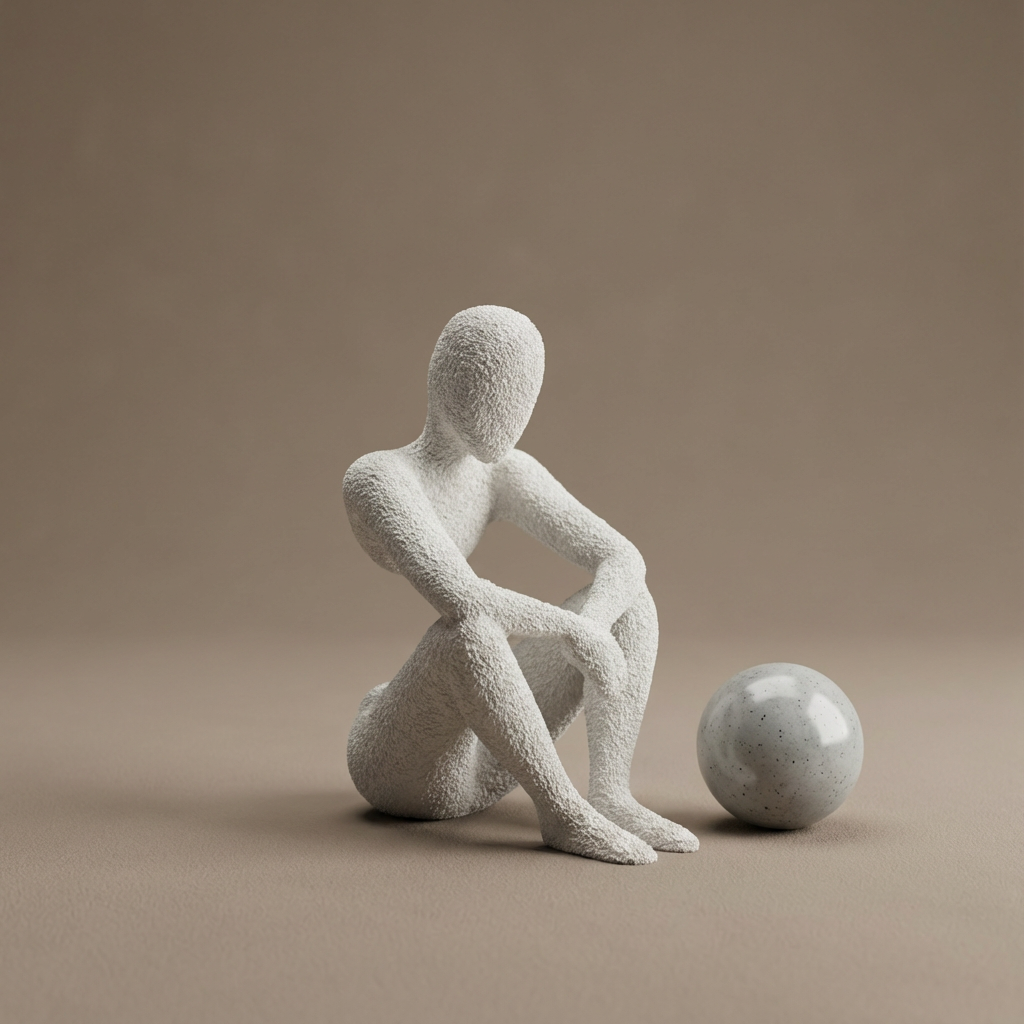 NObody Series – Reflection Sculpture | Minimalist Seated Figure Décor