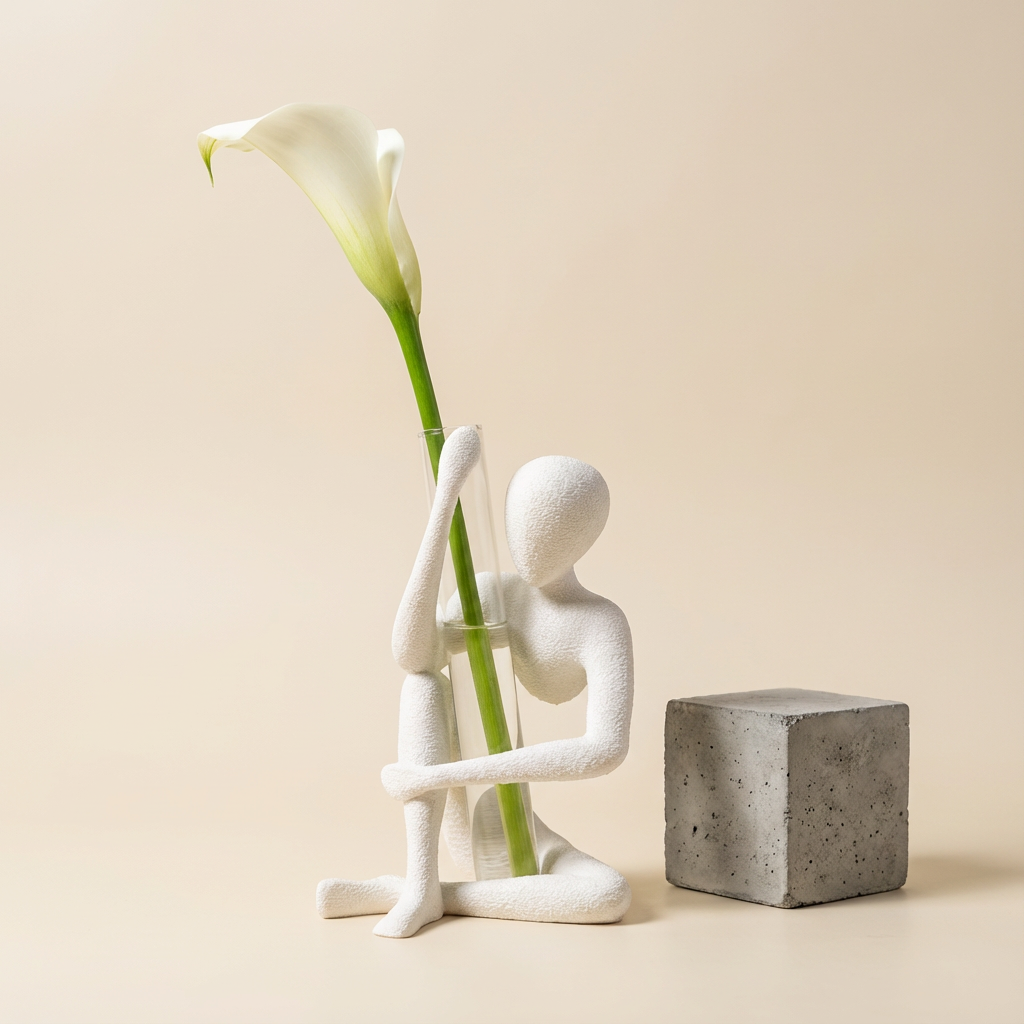 NObody "Bloom" – Minimalist Figure Vase & Propagation Station