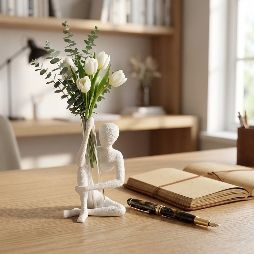 NObody "Bloom" – Minimalist Figure Vase & Propagation Station