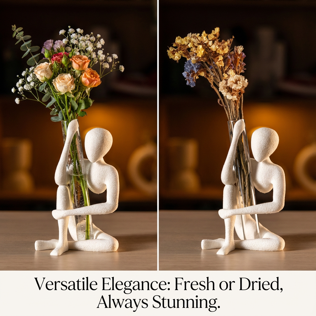 NObody "Bloom" – Minimalist Figure Vase & Propagation Station