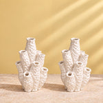 Coral Vase V4 pair, two vases