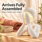 White NObody Lamp with Arrives Fully Assembled feature text