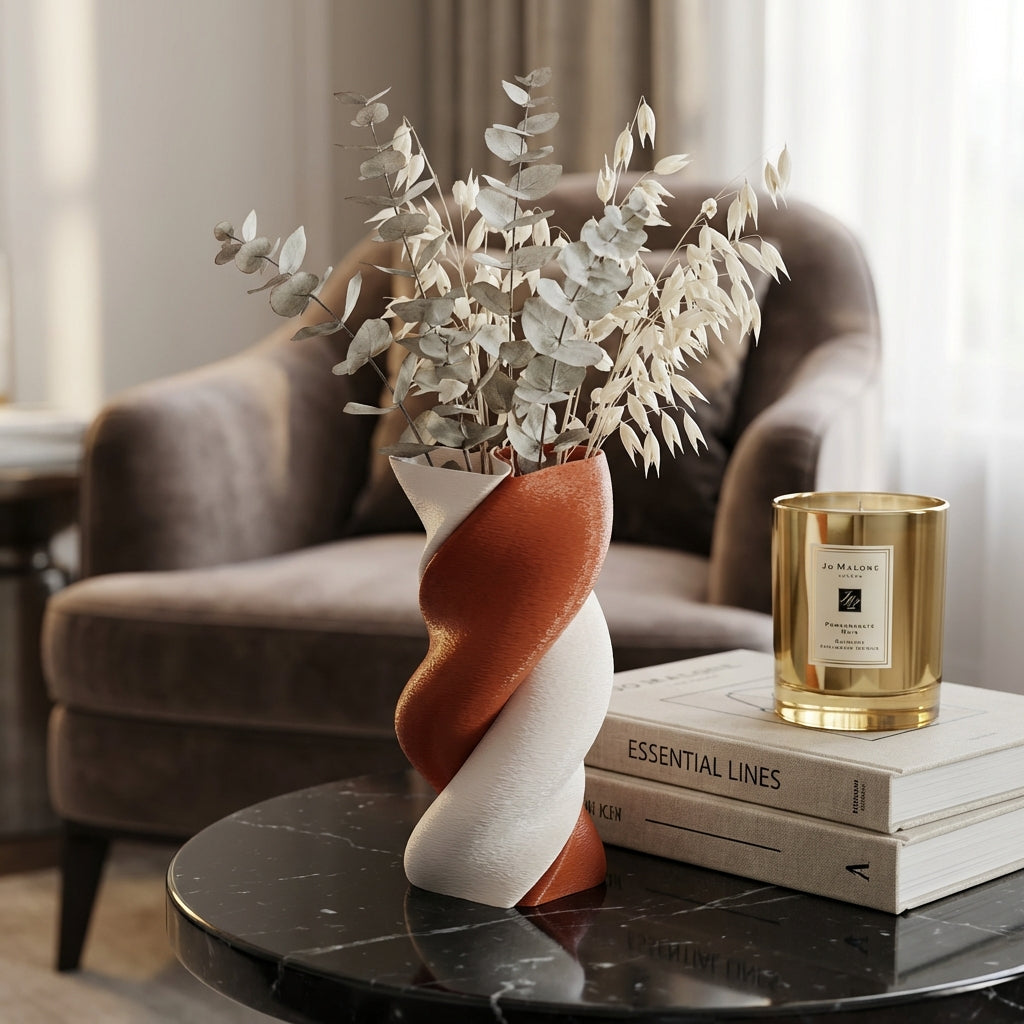 SYZYGY Heart Vase | Minimalist Interlocking Sculpture