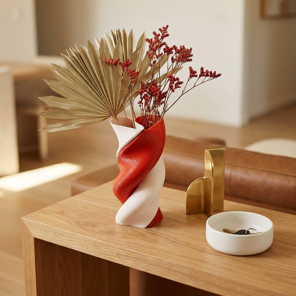 SYZYGY Heart Vase | Minimalist Interlocking Sculpture