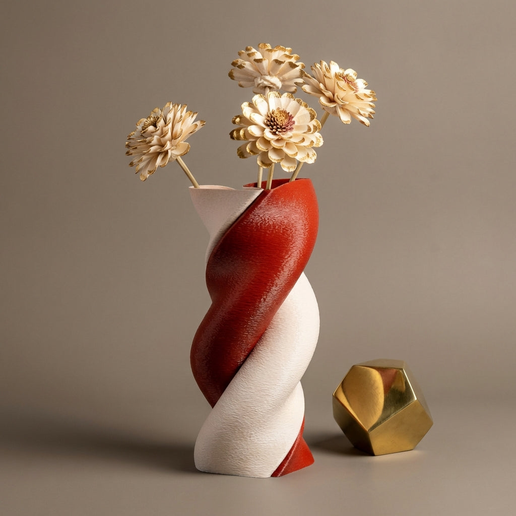 SYZYGY Heart Vase | Minimalist Interlocking Sculpture