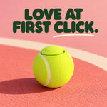 Tennis ball clicker with Love at First Click text
