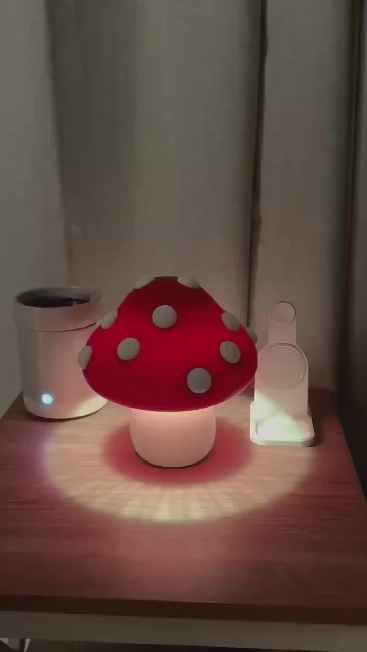 Mushroom Night Light product demonstration 1 from Etsy