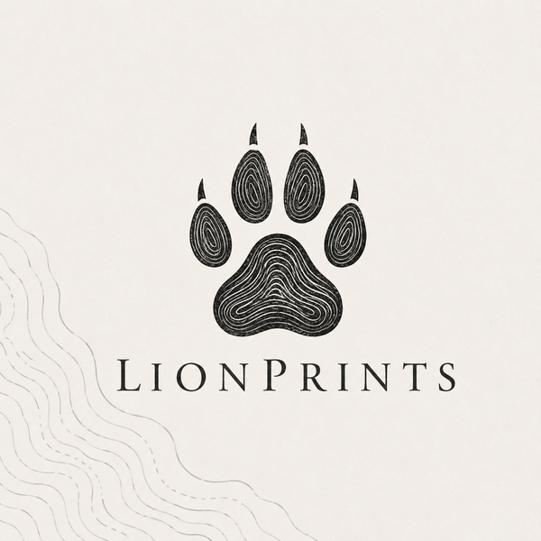 LionPrints fingerprint paw logo